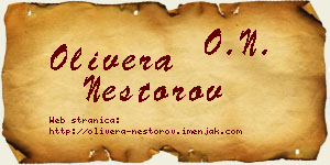 Olivera Nestorov vizit kartica
